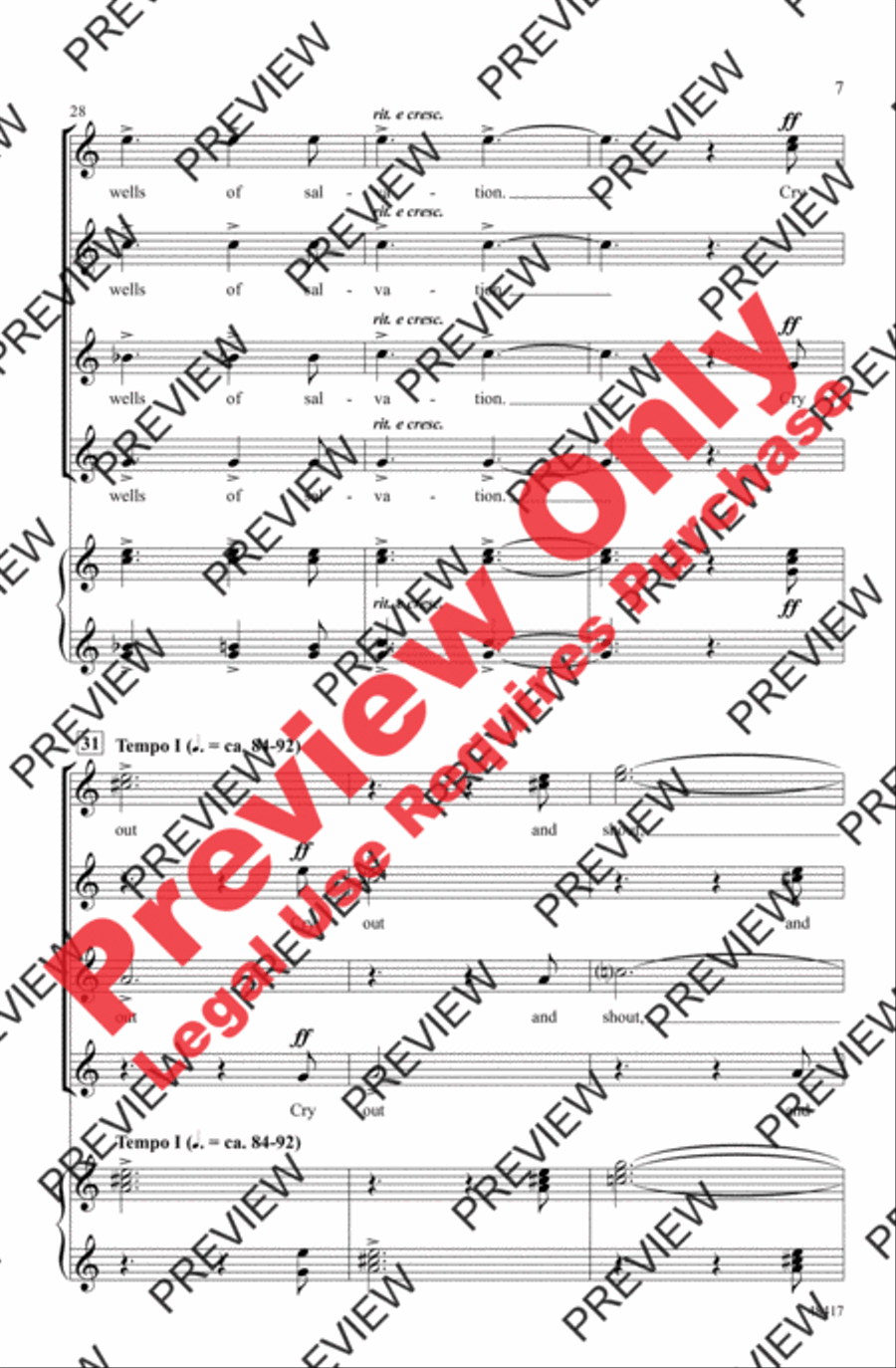 Cry Out and Shout Women's Choir scores gallery preview page 7