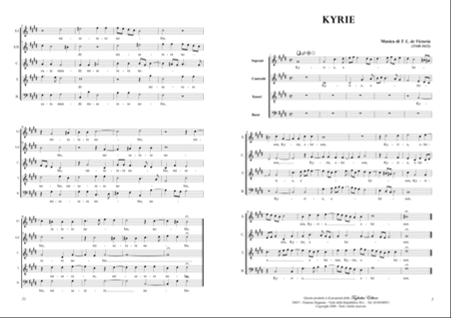 MISSA IV TONI - T. L. de Victoria - For SATB Choir 4-Part scores gallery preview page 5