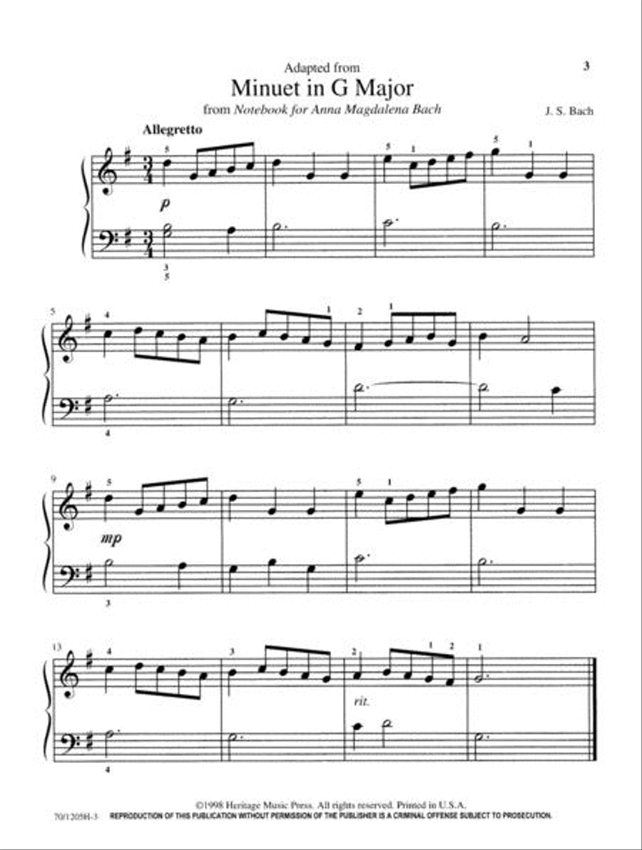 Mastering Melodies: Johann Sebastian Bach Piano Solo scores gallery preview page 3