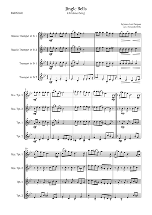 Jingle Bells (Christmas Song) for Trumpet Quartet