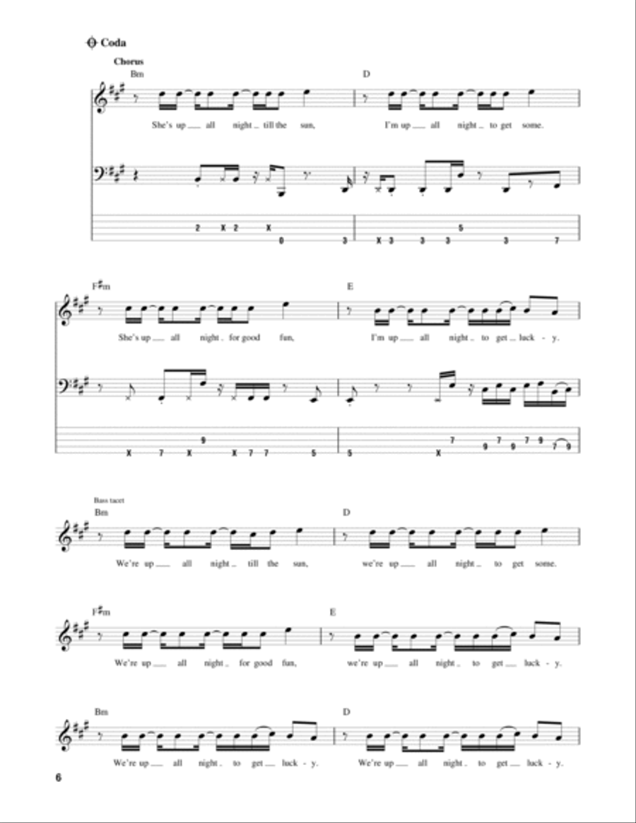 Get Lucky Guitar Tablature scores gallery preview page 6