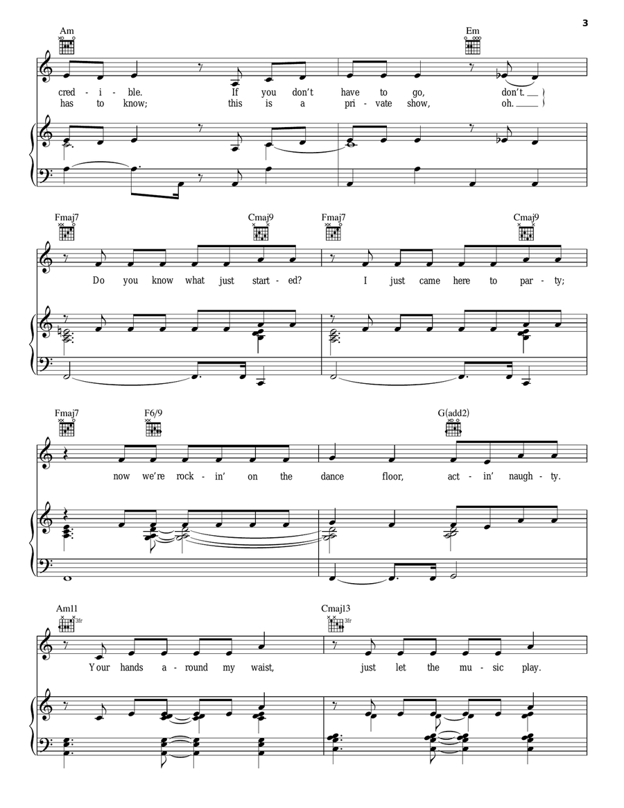 Don't Stop The Music Acoustic Guitar scores gallery preview page 3