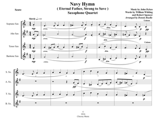 Book cover for Navy Hymn (Eternal Father, Strong to Save) - Saxophone Quartet (SATB or AATB)