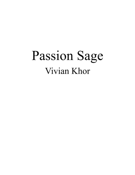 Passion Sage (piano)