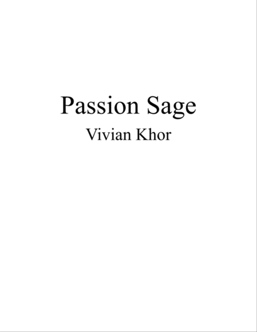Passion Sage (piano) Passion Sage (piano) Piano Solo scores gallery preview page 1