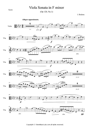 Brahms : Viola Sonata in F minor Op 120, No.1