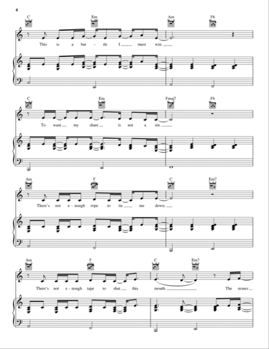 Wild Hearts Can't Be Broken Piano, Vocal, Guitar scores gallery preview page 4