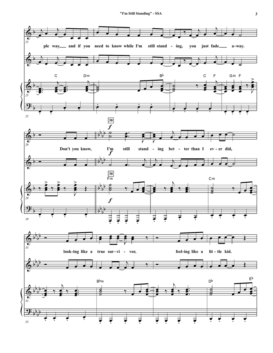 I'm Still Standing SSA scores gallery preview page 3