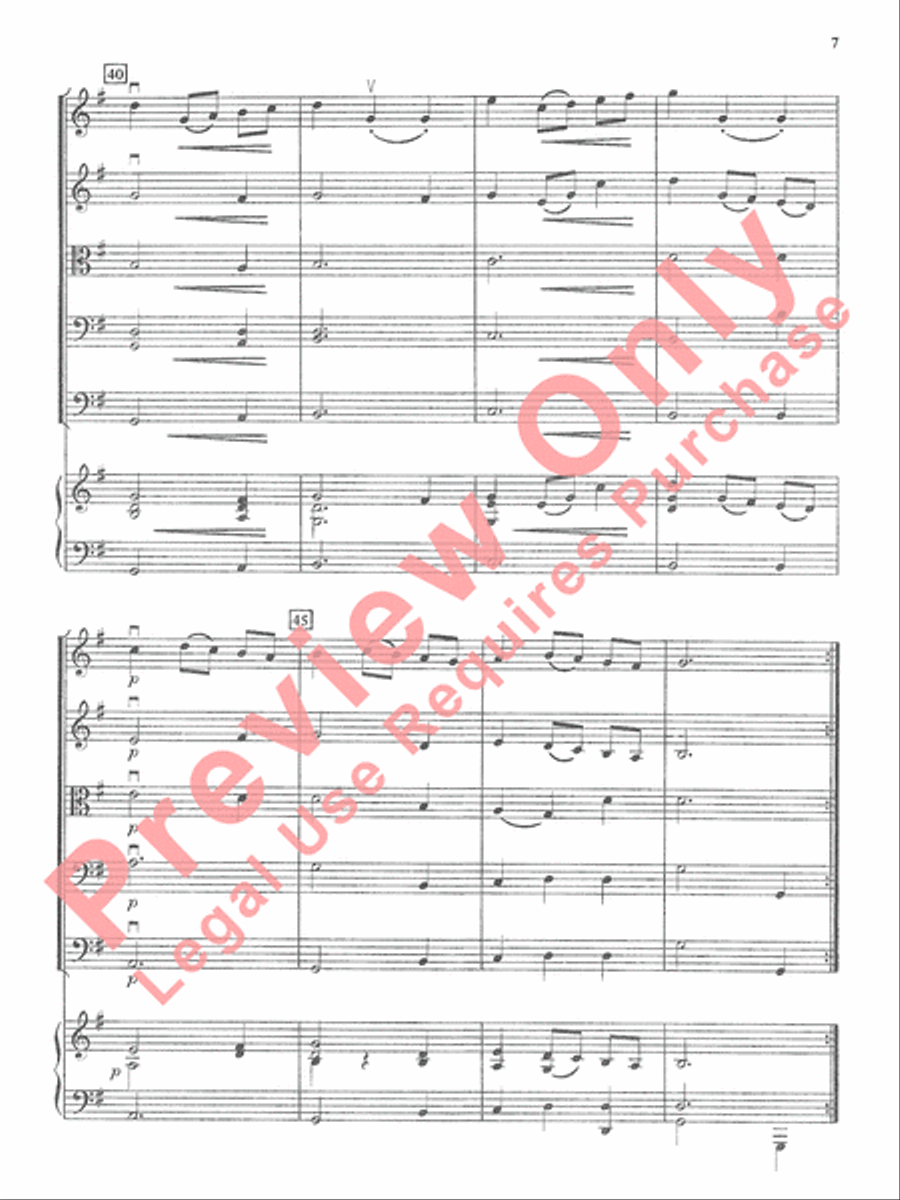 Bach Suite for String Orchestra String Orchestra scores gallery preview page 8