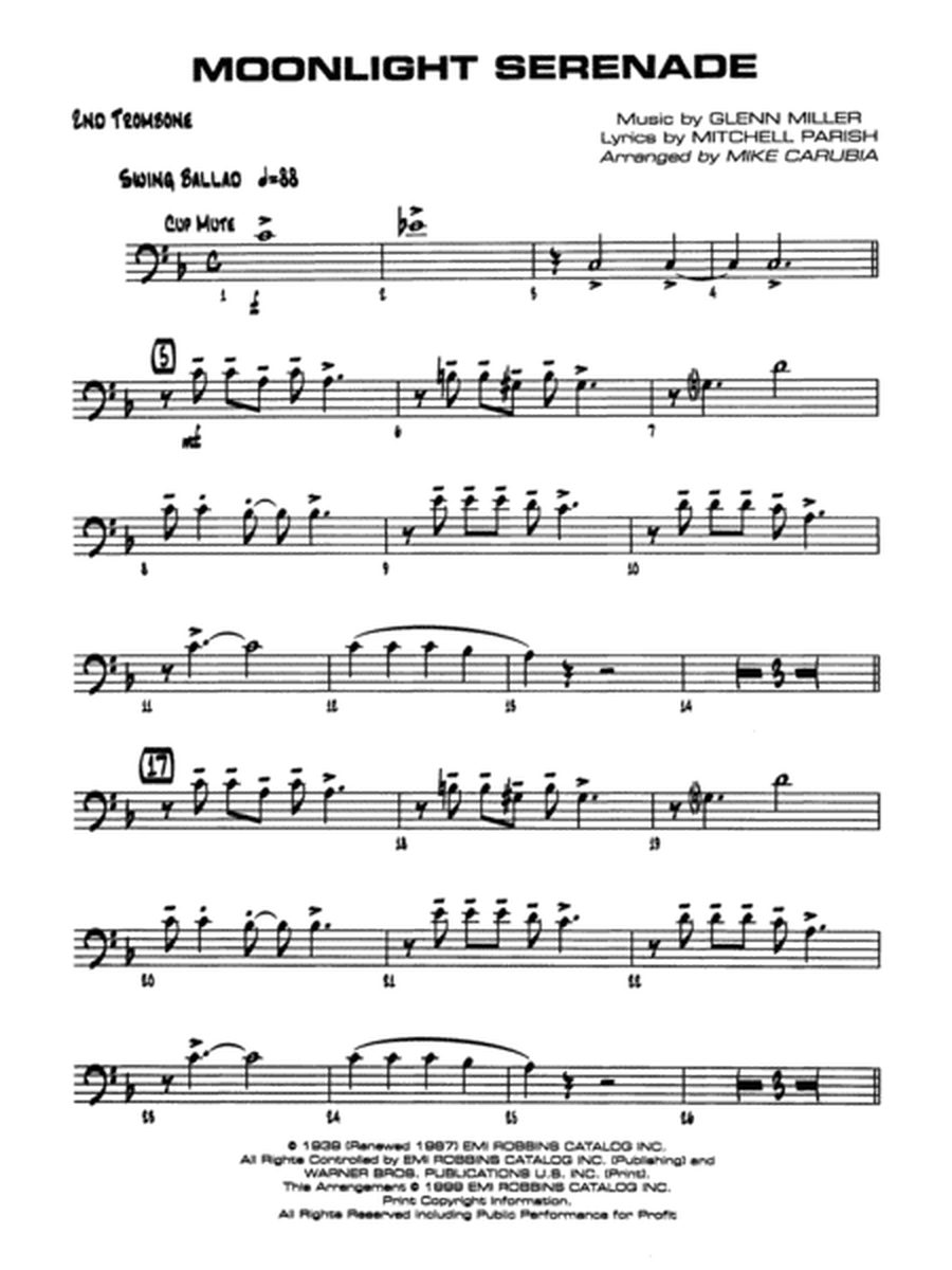 Moonlight Serenade: 2nd Trombone