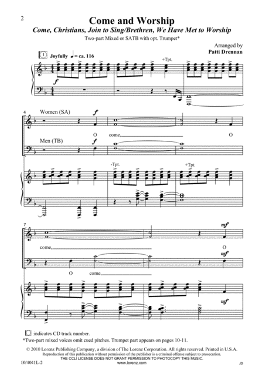 Come and Worship 4-Part scores gallery preview page 3