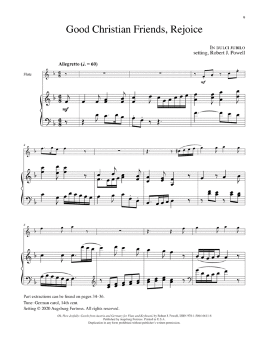 Oh How Joyfully Flute scores gallery preview page 5
