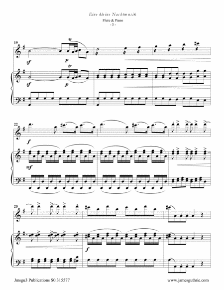 Mozart: Eine kleine Nachtmusik for Flute & Piano image number null
