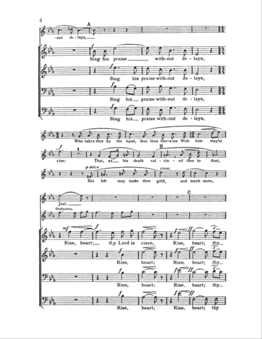 Five Mystical Songs TTBB scores gallery preview page 4