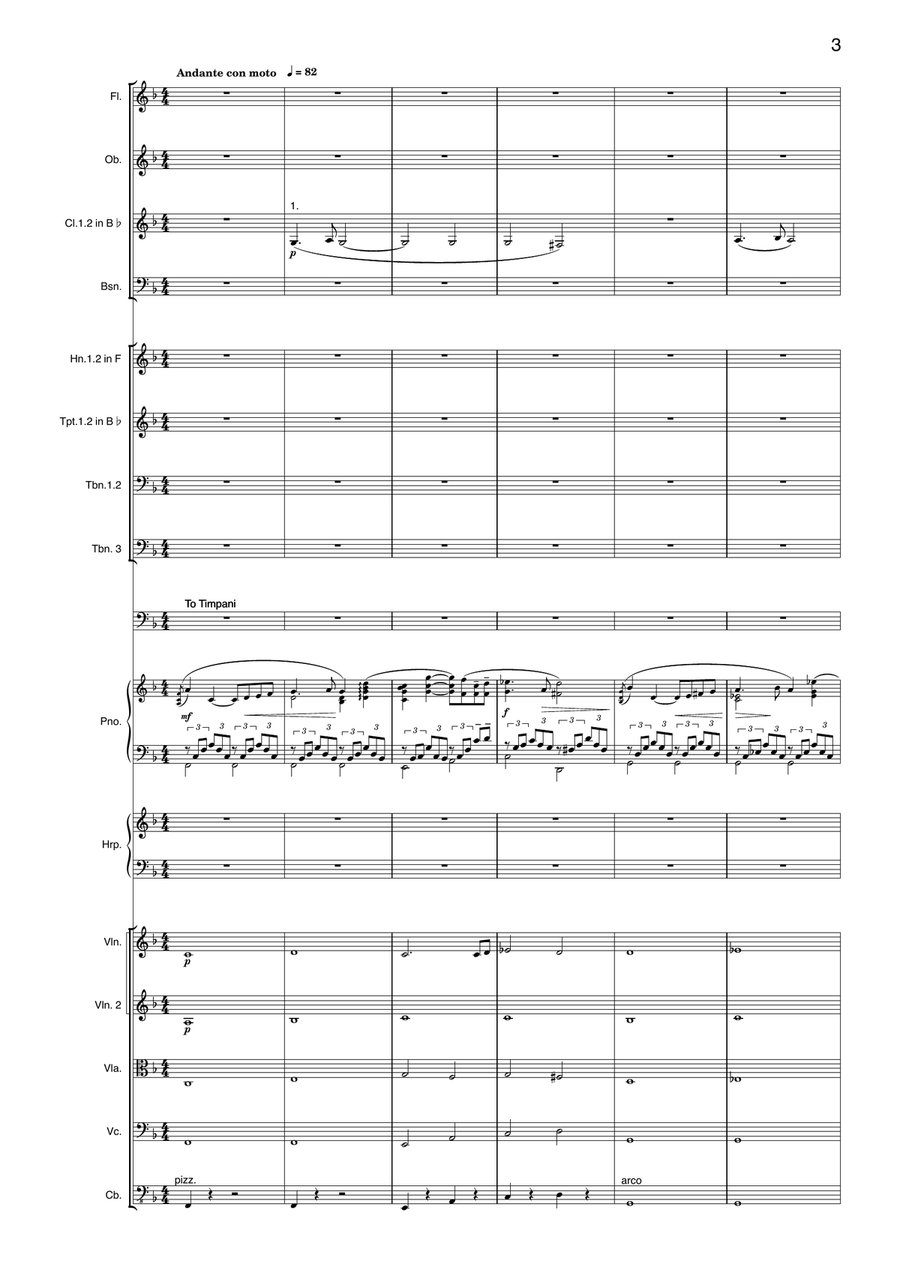 The Dream Of Olwen Full Orchestra scores gallery preview page 3