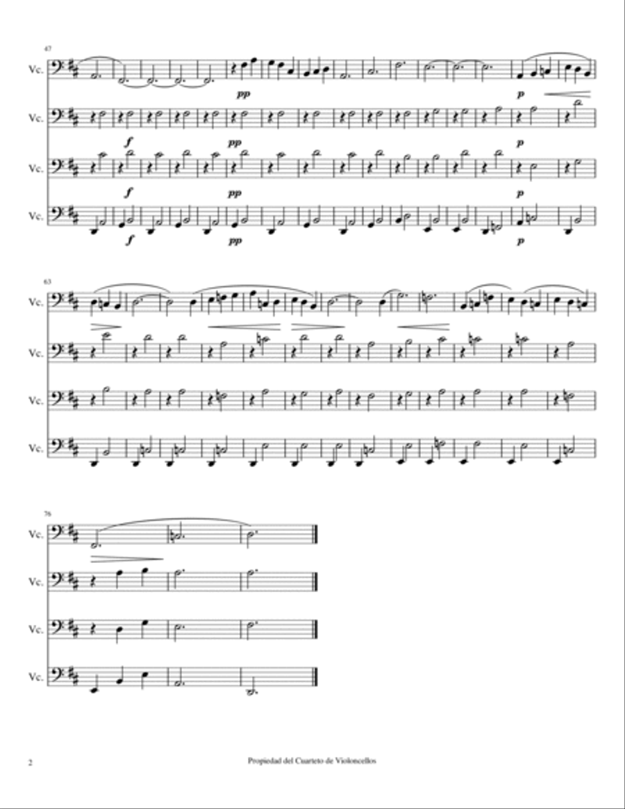 1 ère Gymnopédie String Quartet scores gallery preview page 2