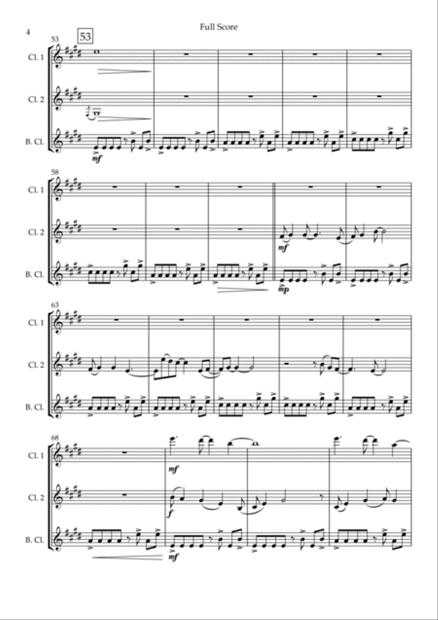 Without You Without You Clarinet Trio scores gallery preview page 4
