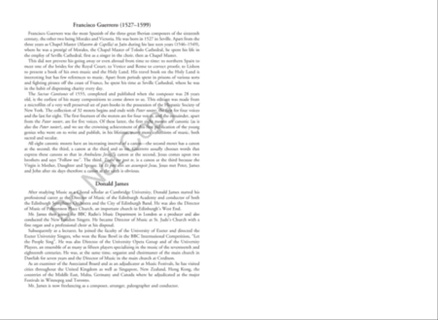 Et post dies sex assumpsit Jesus A Cappella scores gallery preview page 3