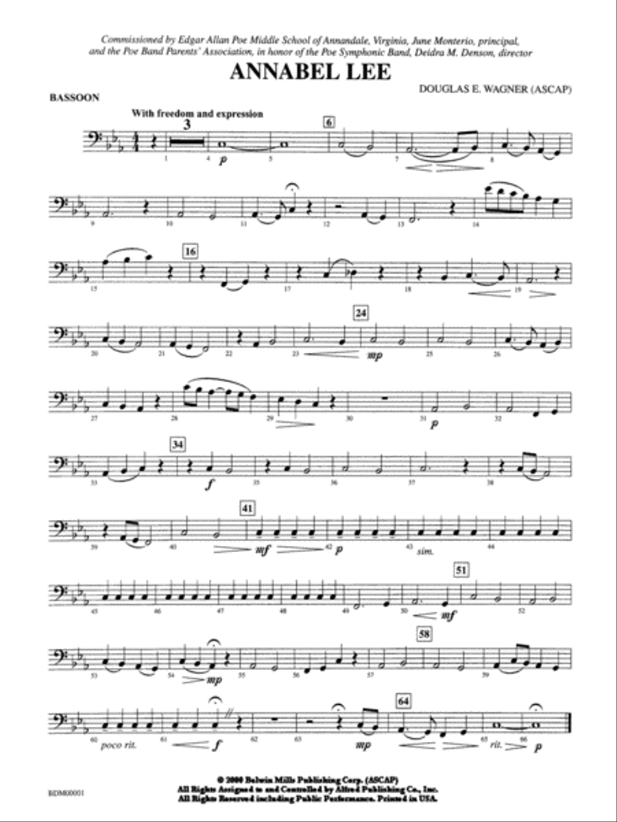 Annabel Lee: Bassoon