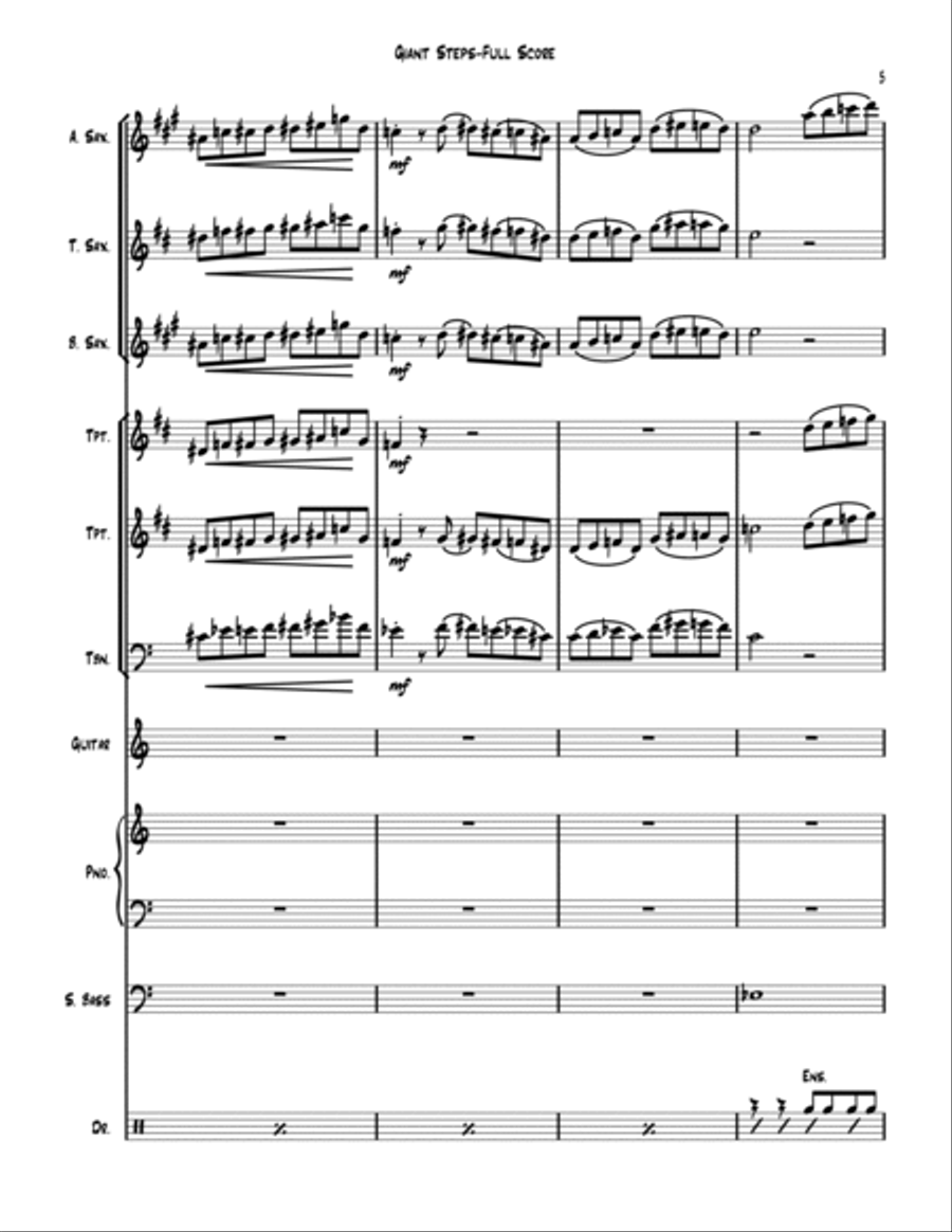 Giant Steps Jazz Ensemble scores gallery preview page 5