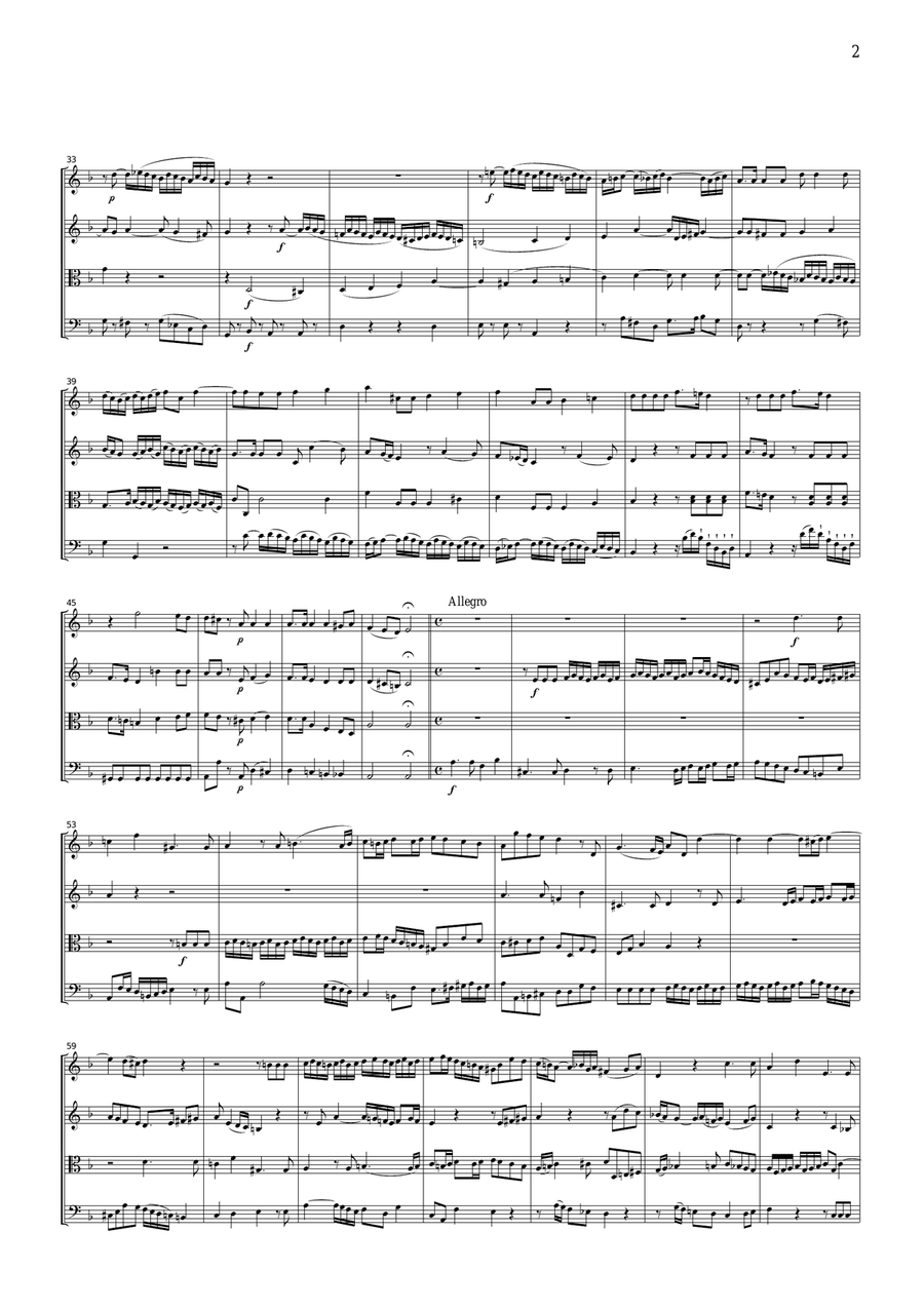 Mozart Requiem K.626 (arranged by Lichtenthal), all mvts., for string quartet, CM020 String Quartet scores gallery preview page 2