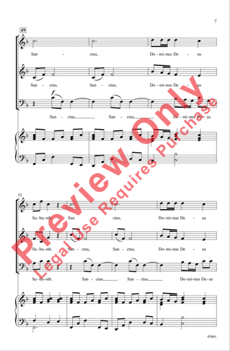 Sanctus 3-Part scores gallery preview page 7