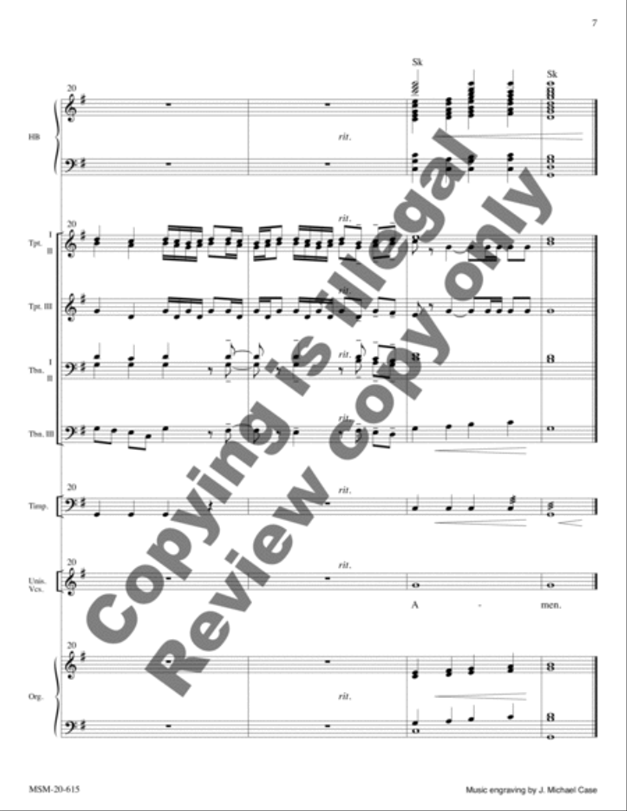 Praise God, from Whom All Blessings Flow Unison Choir scores gallery preview page 6