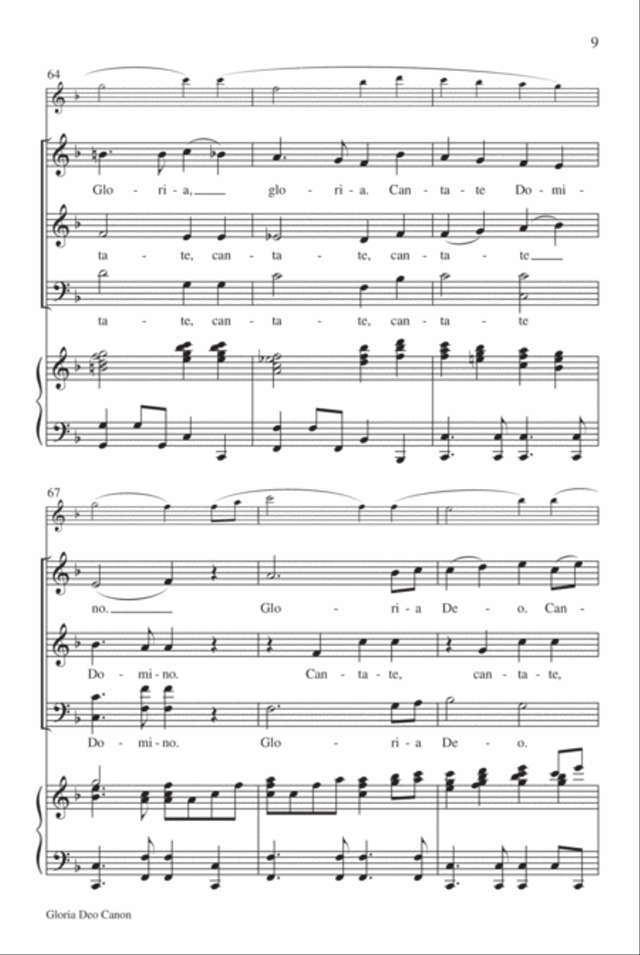 Gloria Deo Canon 4-Part scores gallery preview page 10