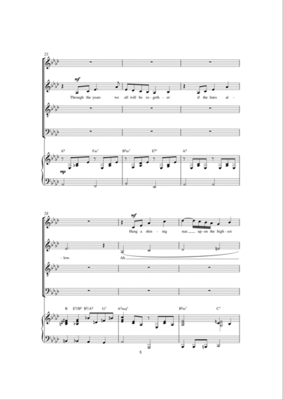 Have Yourself A Merry Little Christmas (arr. Thomas Lydon) 4-Part scores gallery preview page 5