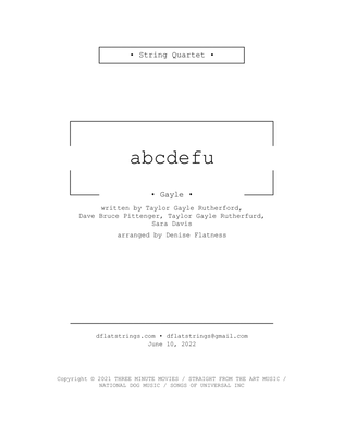 Book cover for Abcdefu