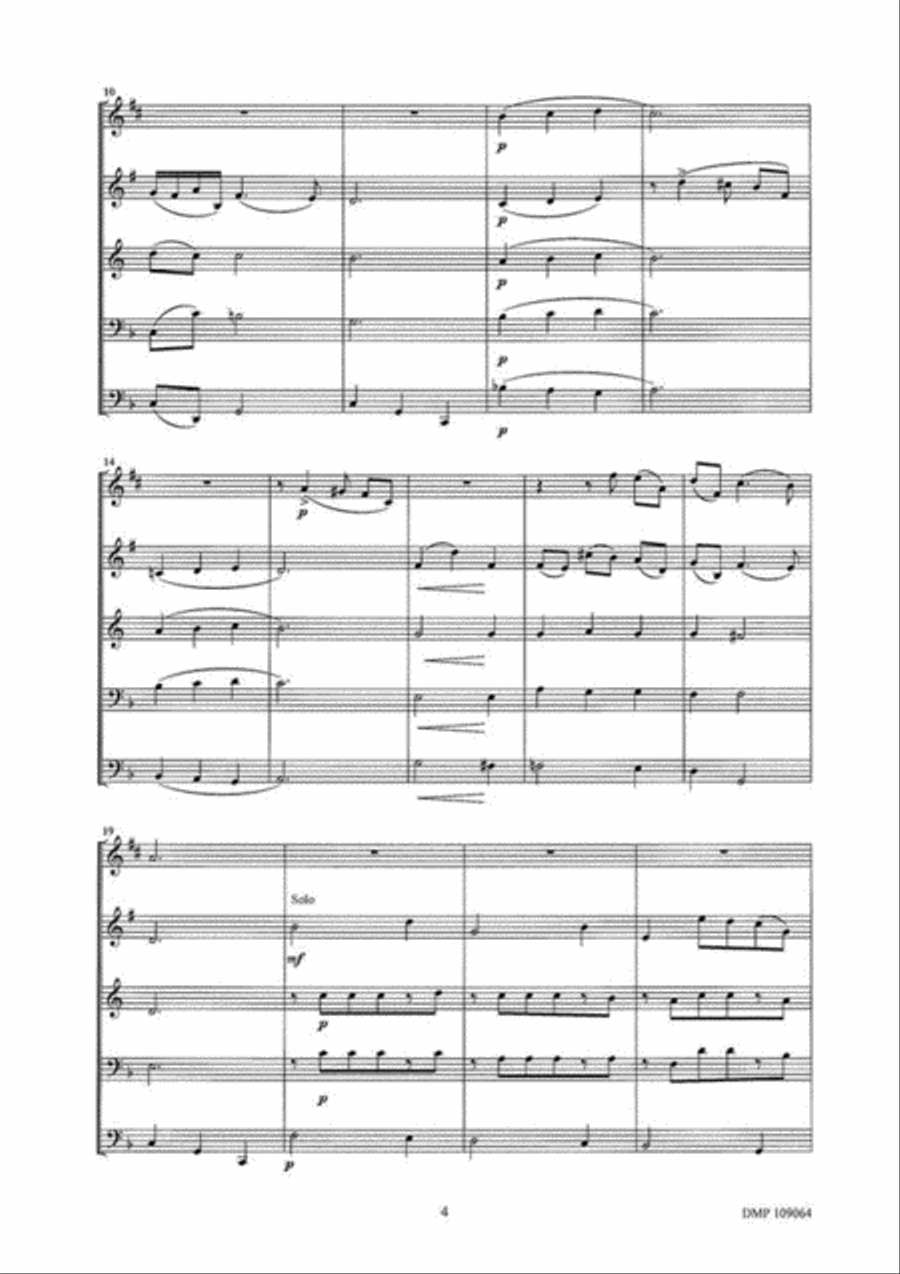 Intermezzo Uit Cavalleria Rusticana Brass Quintet scores gallery preview page 3