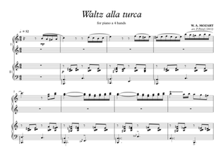 Book cover for Waltz alla turca - for piano 4 hands