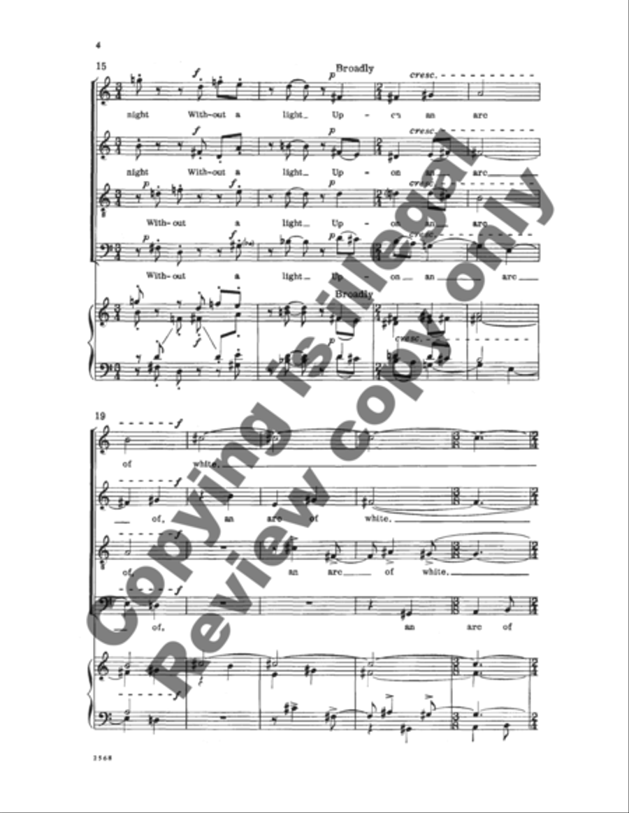 Dickinson Settings: A Spider Sewed at Night 4-Part scores gallery preview page 9