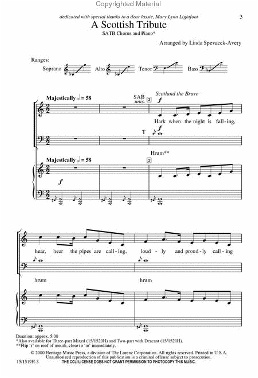 A Scottish Tribute A Scottish Tribute 4-Part scores gallery preview page 2