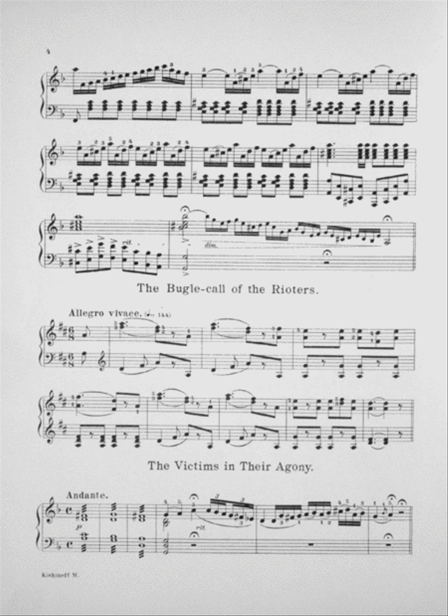 Kishineff Massacre Piano Solo scores gallery preview page 4