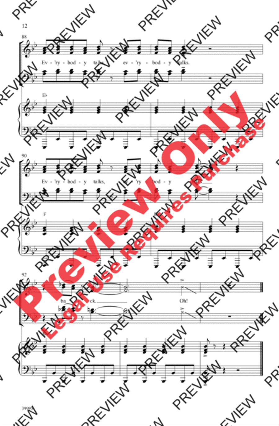 Everybody Talks 4-Part scores gallery preview page 12