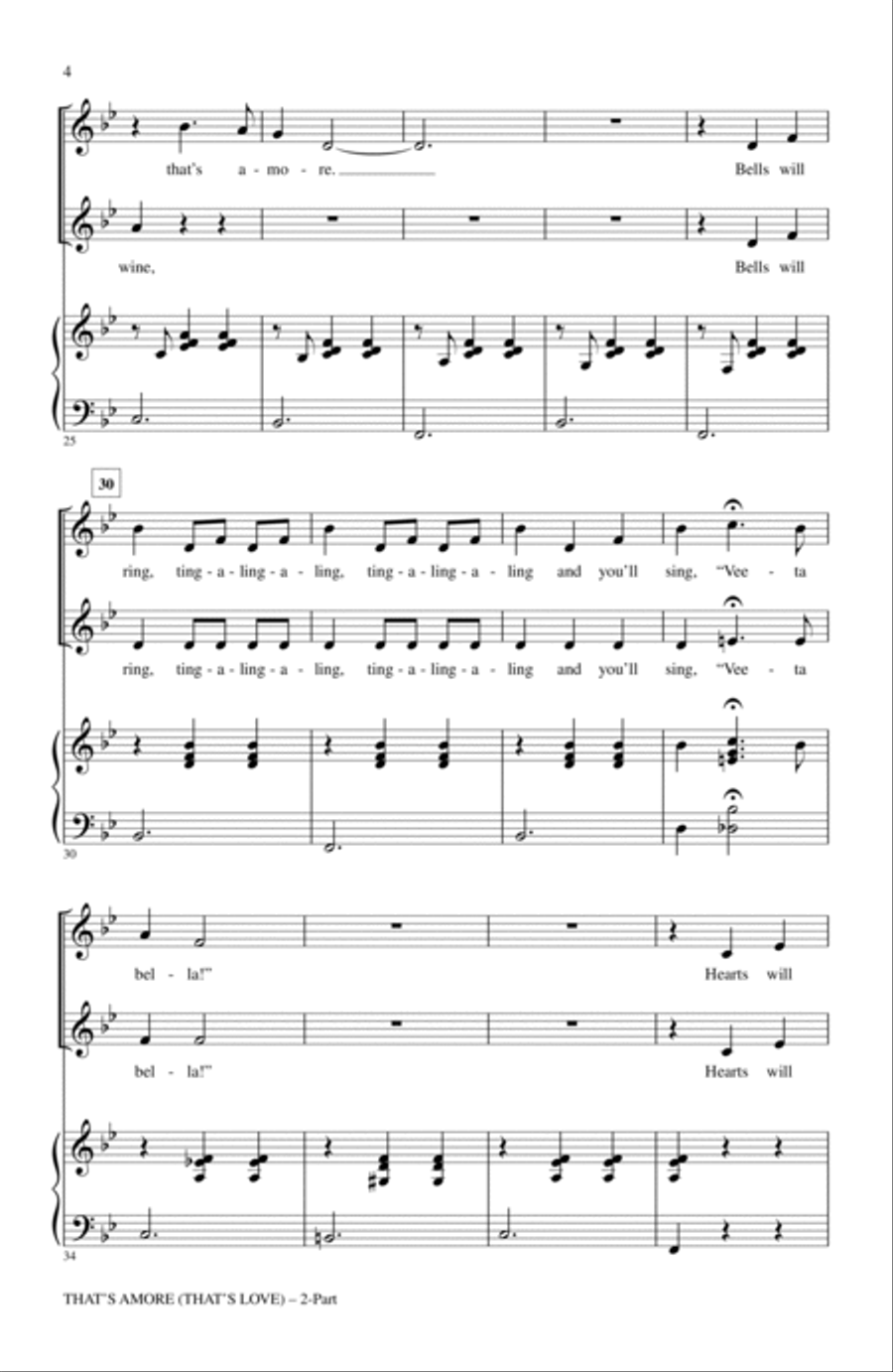 That's Amoré (That's Love) (arr. Jill Gallina) 2-Part scores gallery preview page 3