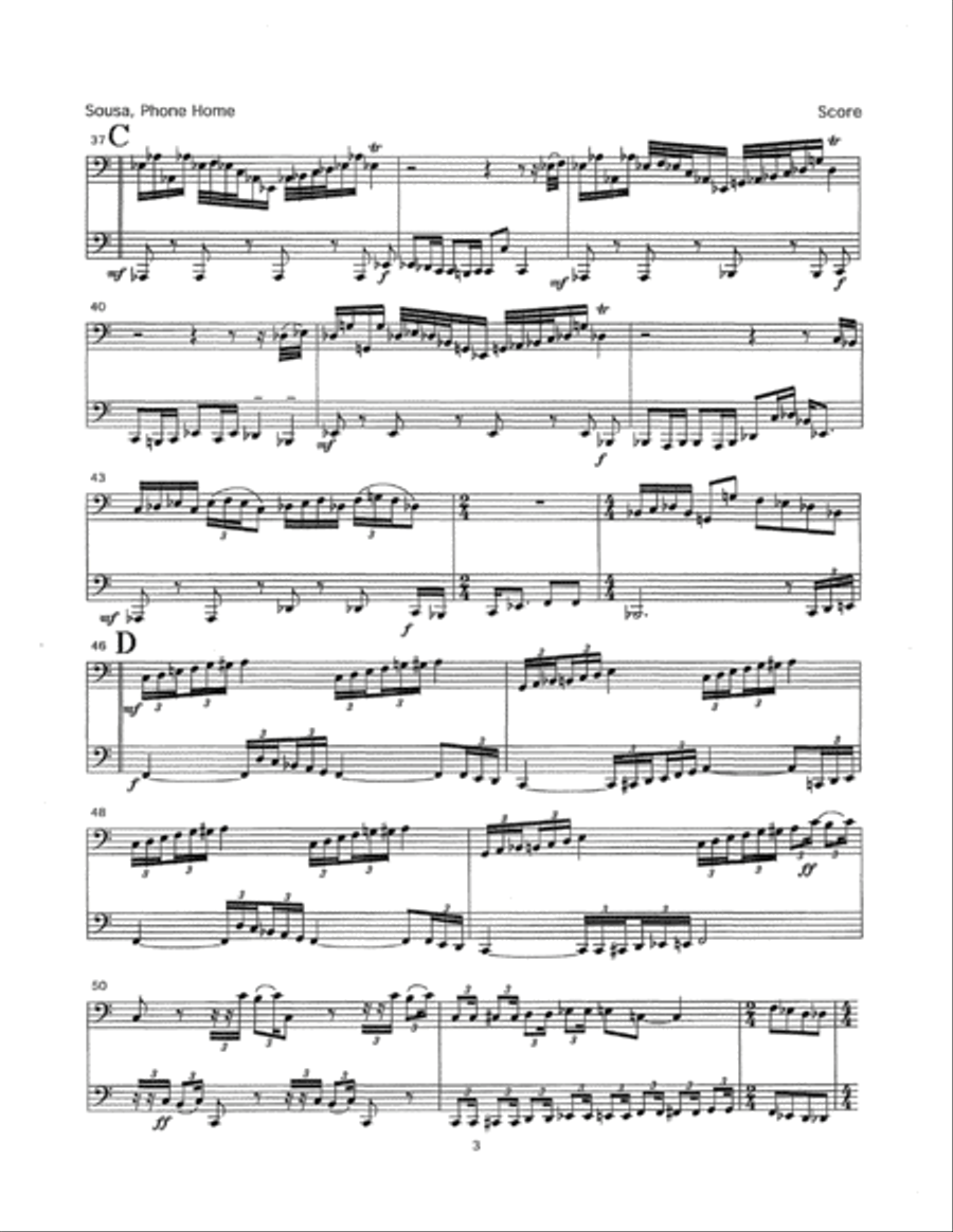 Sousa, Phone Home! Tuba scores gallery preview page 5