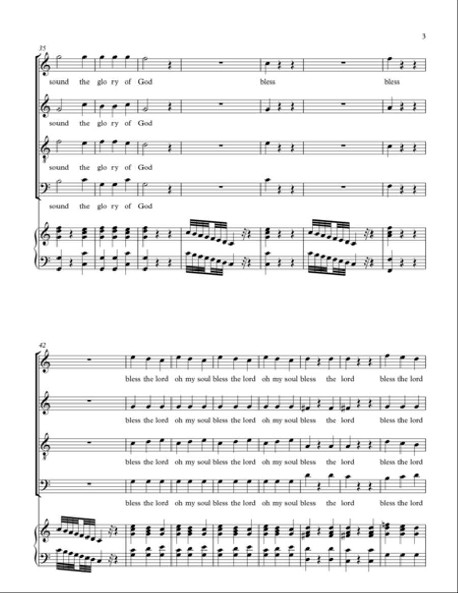 RESOUND THE GLORY OF GOD (ENDLESS PRAISE) 4-Part scores gallery preview page 3