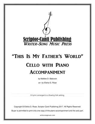 Book cover for This Is My Father's World - Cello