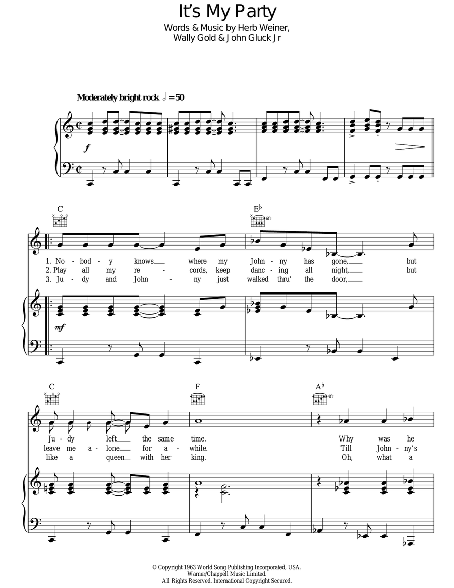 It's My Party It's My Party Acoustic Guitar scores gallery preview page 1