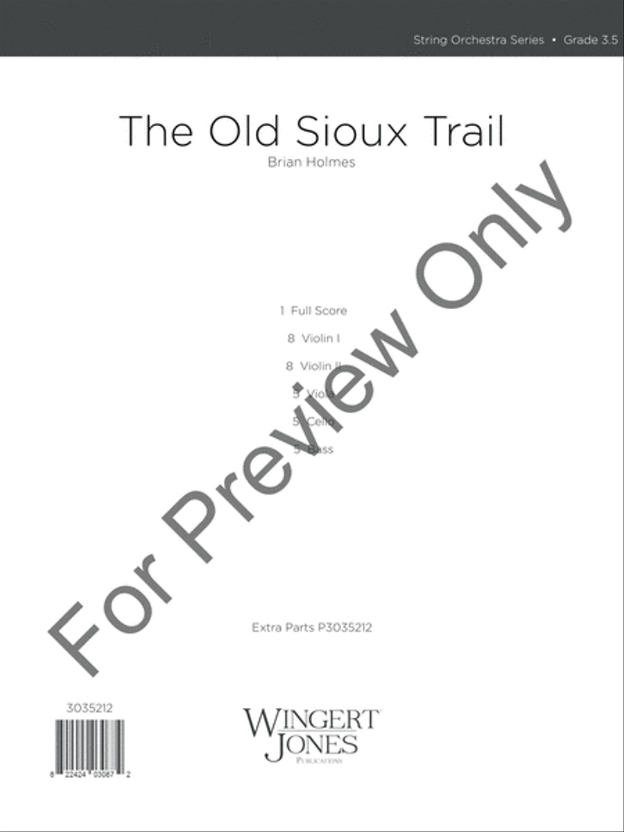 The Old Sioux Trail (Score) String Orchestra scores gallery preview page 2