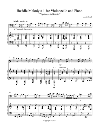 Hasidic Melody #1 for Violoncello and Piano