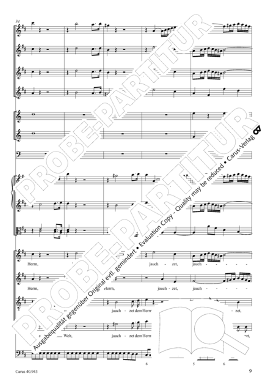 Shout to the Lord, all the earth (Jauchzet dem Herrn, alle Welt) 4-Part scores gallery preview page 16