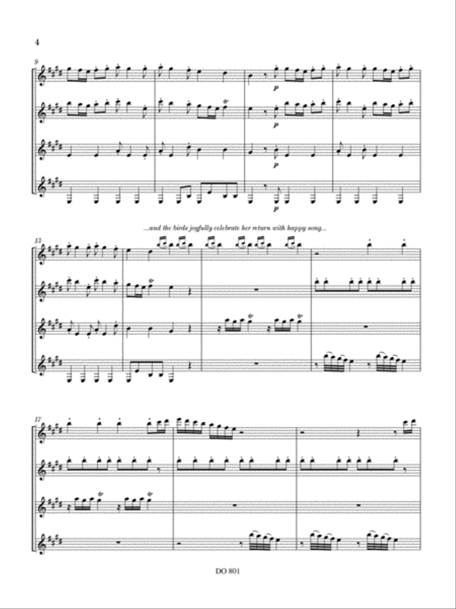 The Four Seasons - Spring Guitar Ensemble scores gallery preview page 4