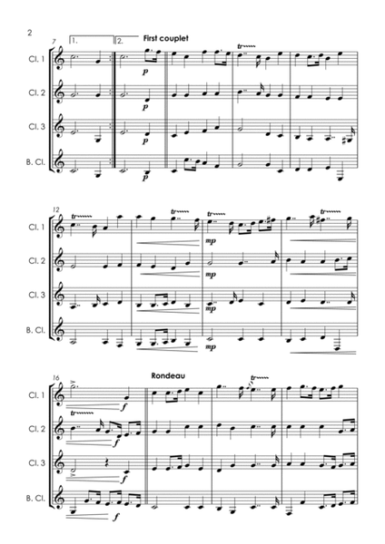 Prelude (Rondeau) from Te Deum - clarinet quartet image number null