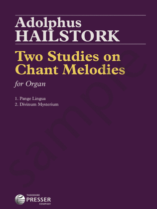 Book cover for Two Studies On Chant Melodies