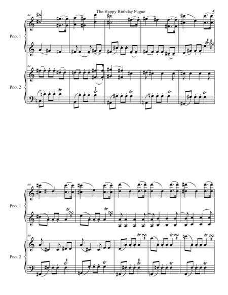 The Happy Birthday Fugue for 2 pianos image number null