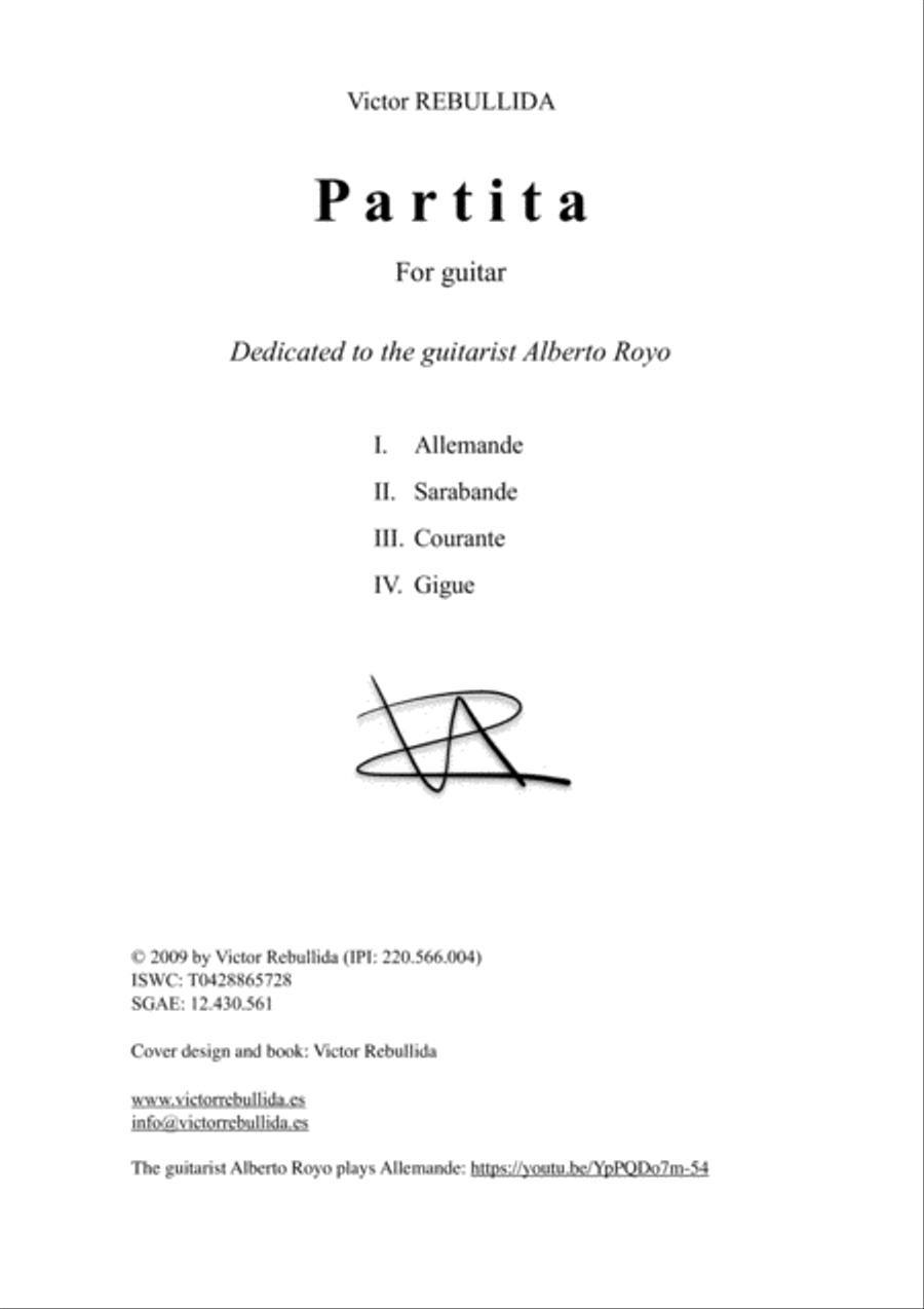 Partita for guitar Acoustic Guitar scores gallery preview page 2