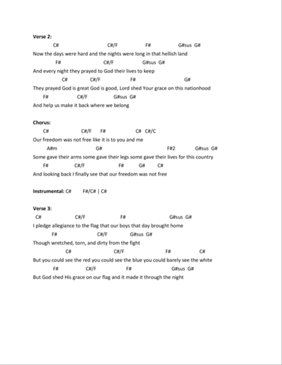 Our Freedom Was Not Free Voice scores gallery preview page 2